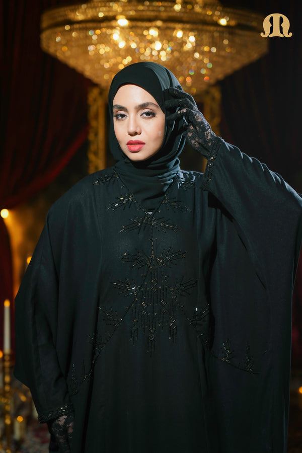 Dora Handwork Kaftan Black