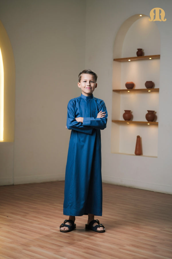 Kurvig Saudi 2.0 Blue Thobe Kids