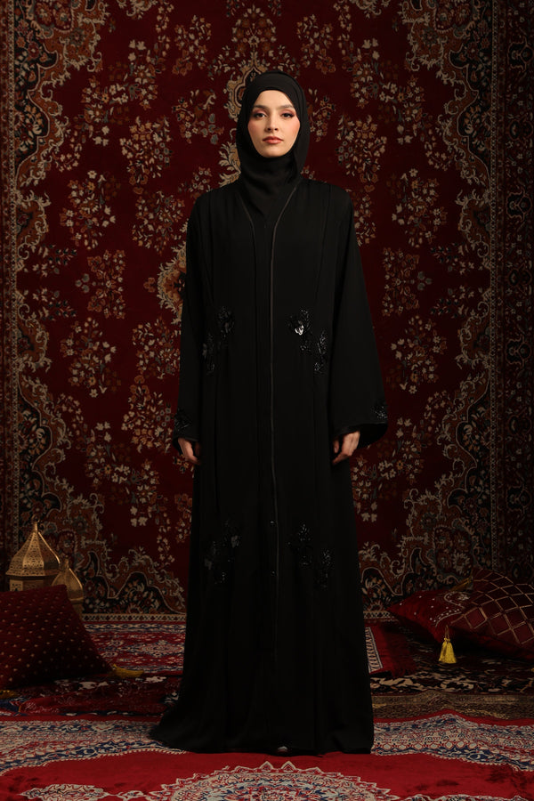 Embellished Pleat Abaya