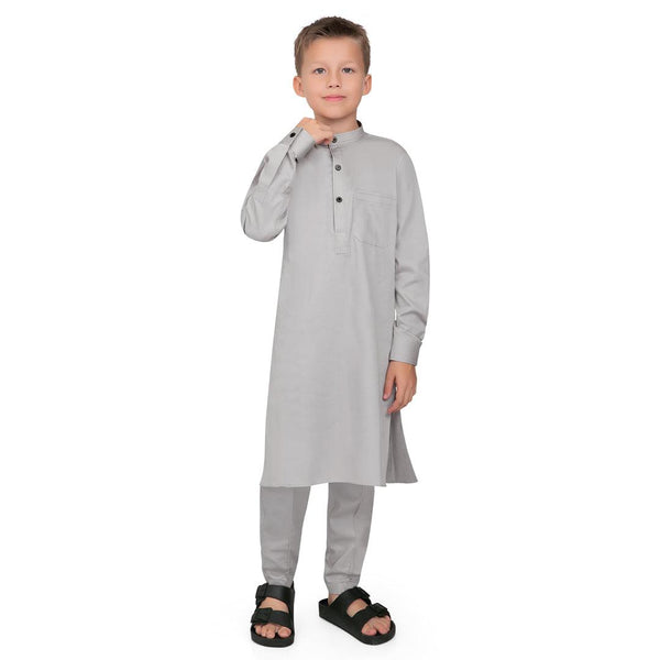 Terfi Grey Kali Kurta for Kids