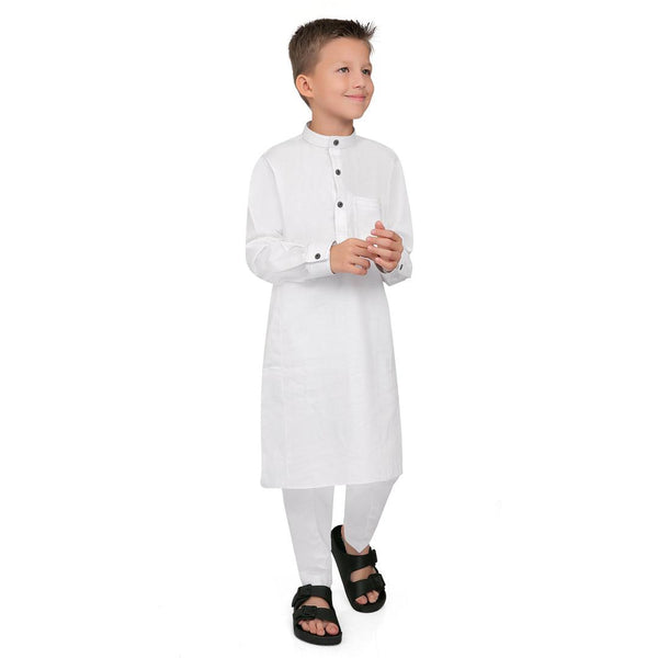 Terfi White Kali Kurta for Kids