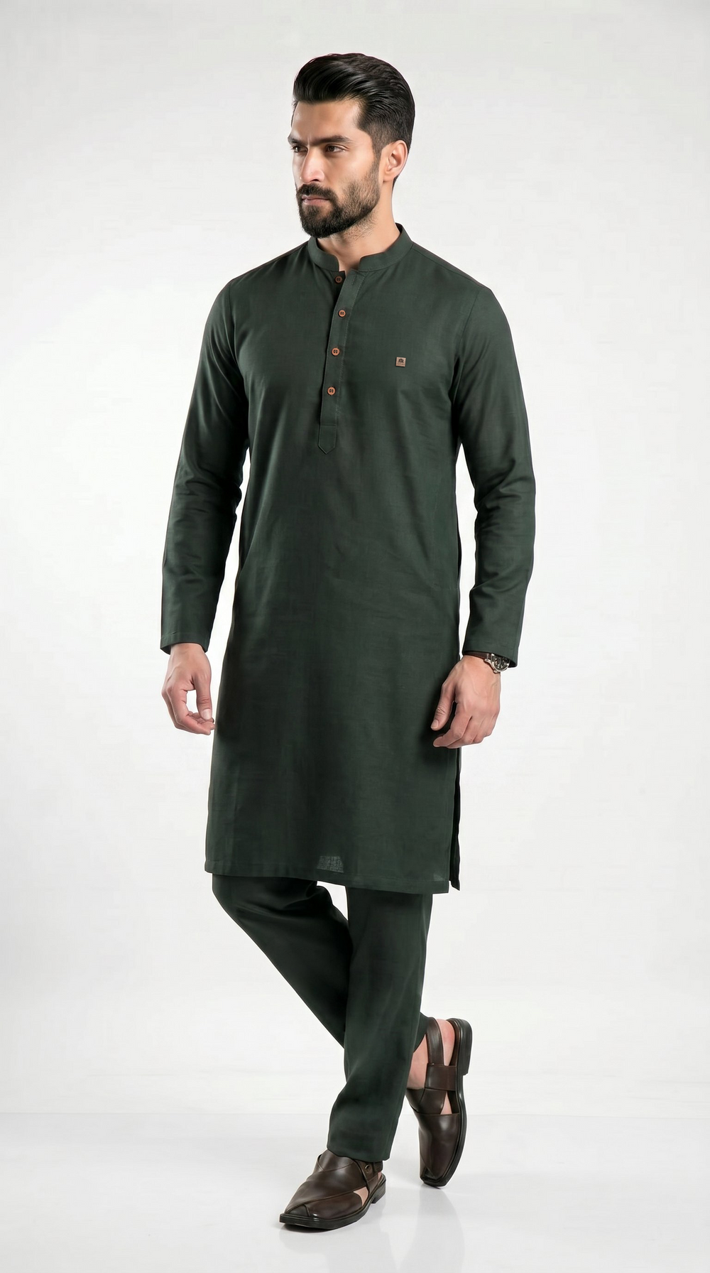 Terra Kurta For Men Green