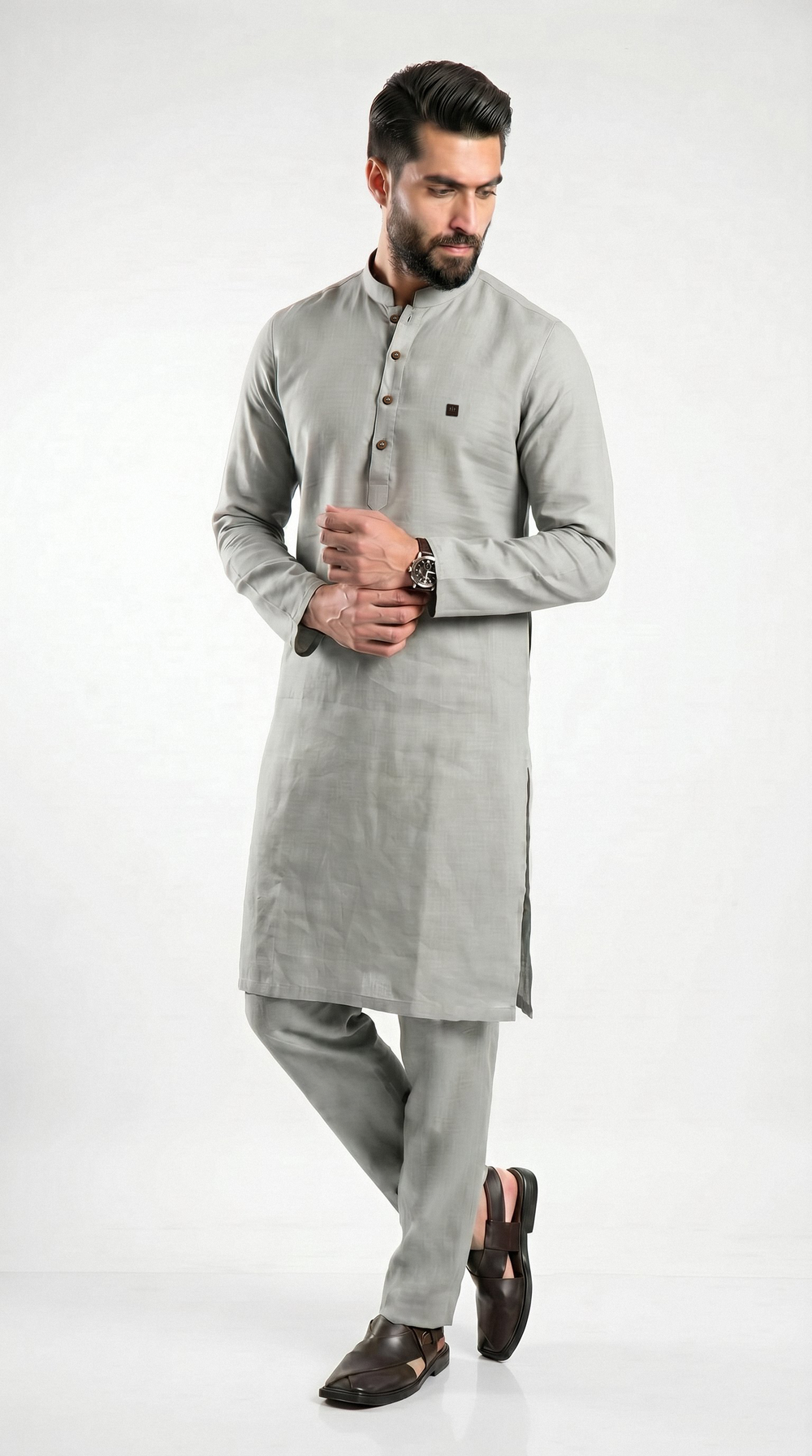 Terra Kurta For Men Grey