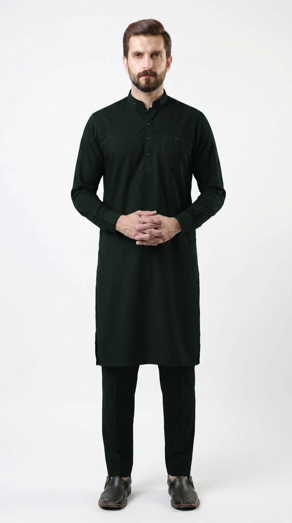 Celestial Kurta For Men Dark Green