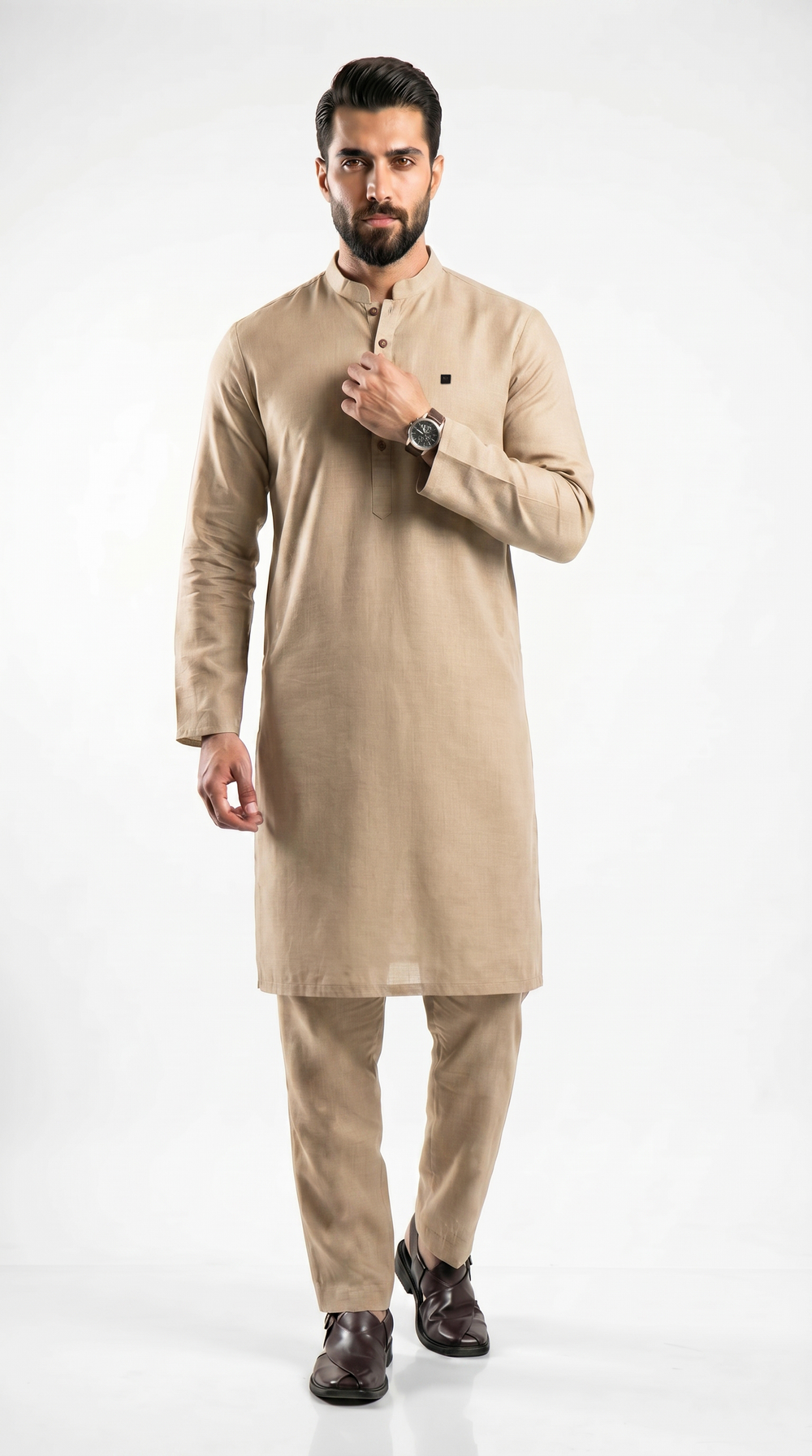 Terra Kurta For Men Beige