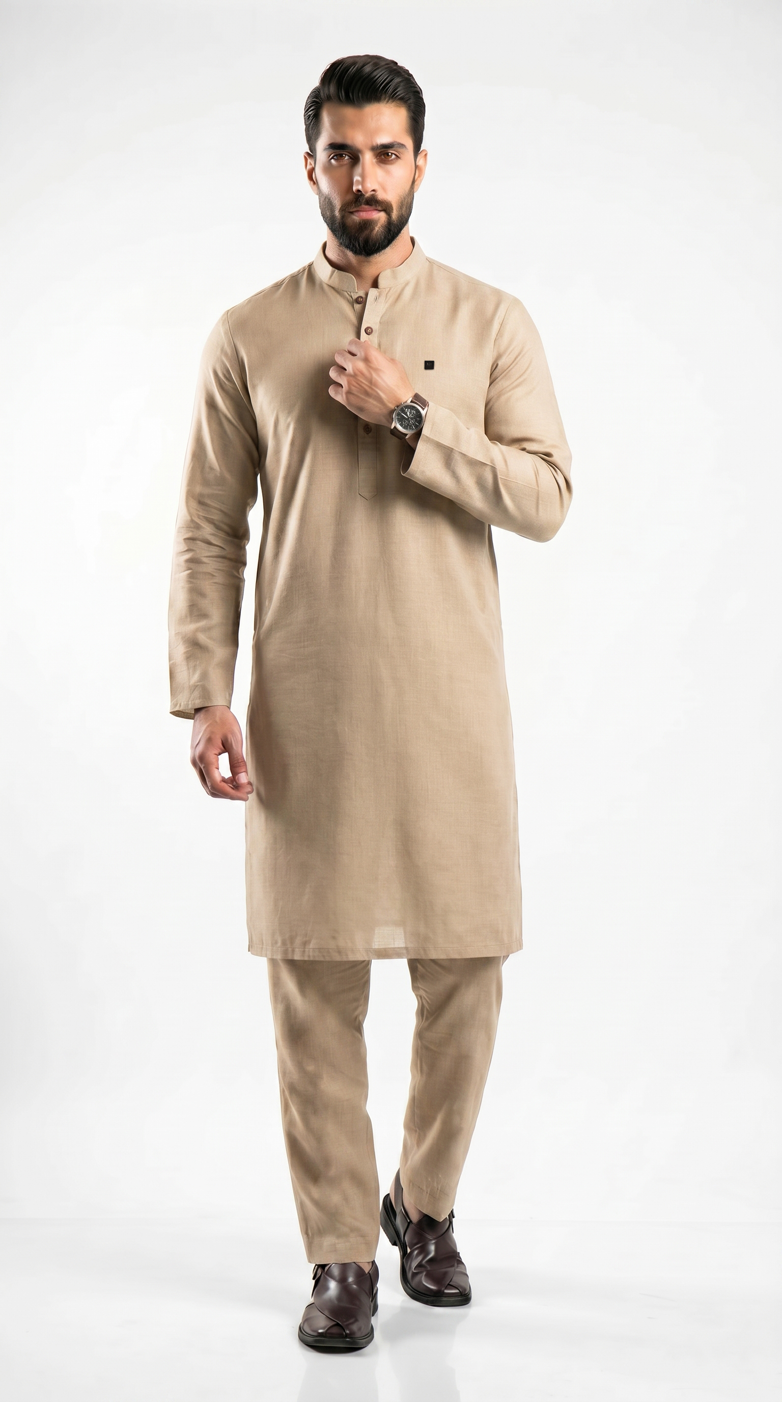 Terra Kurta For Men Beige