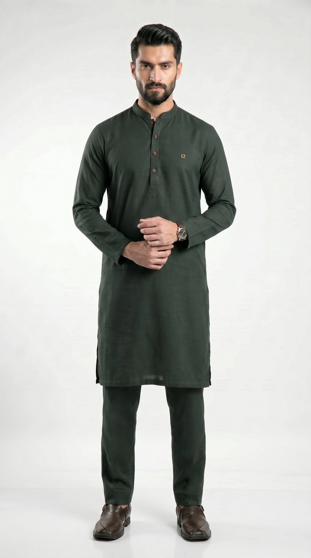 Terra Kurta For Men Green