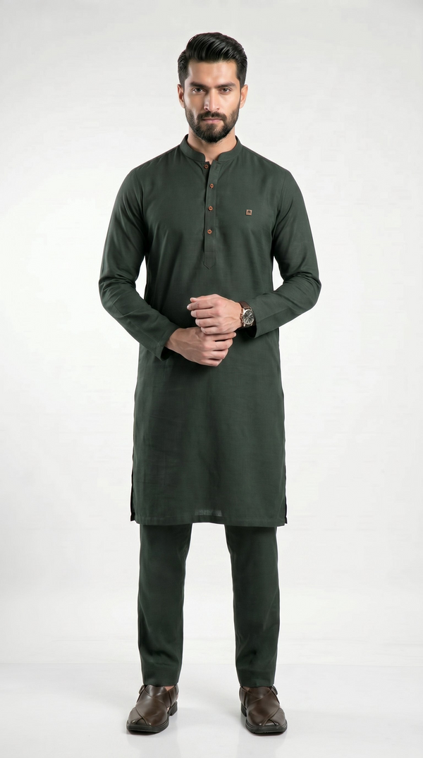 Terra Kurta For Men Green