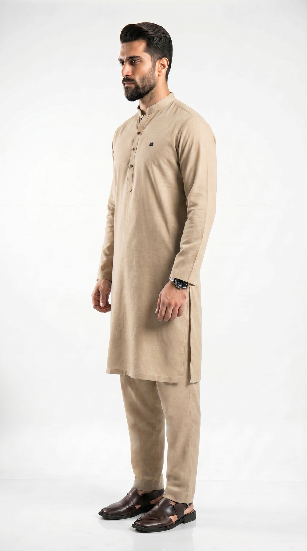 Terra Kurta For Men Beige