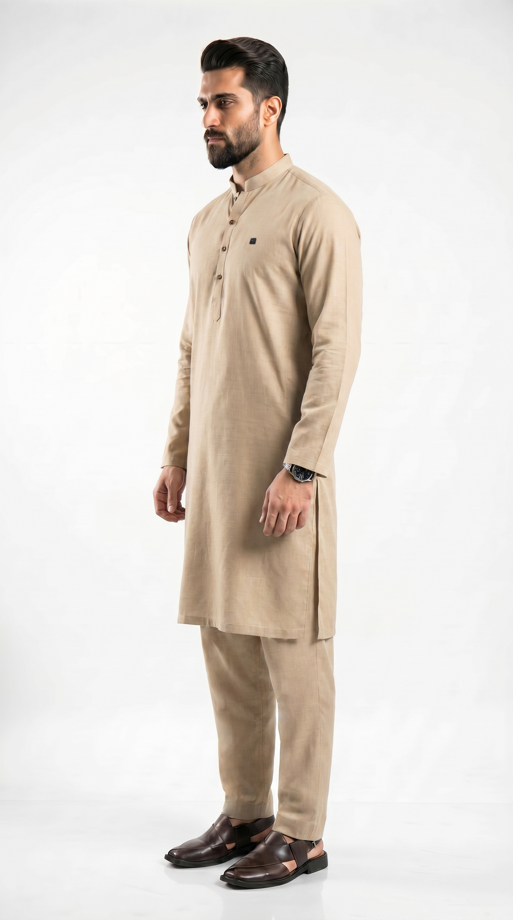 Terra Kurta For Men Beige