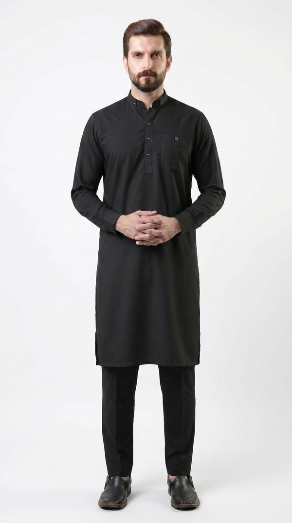 Celestial Kurta For Men Black