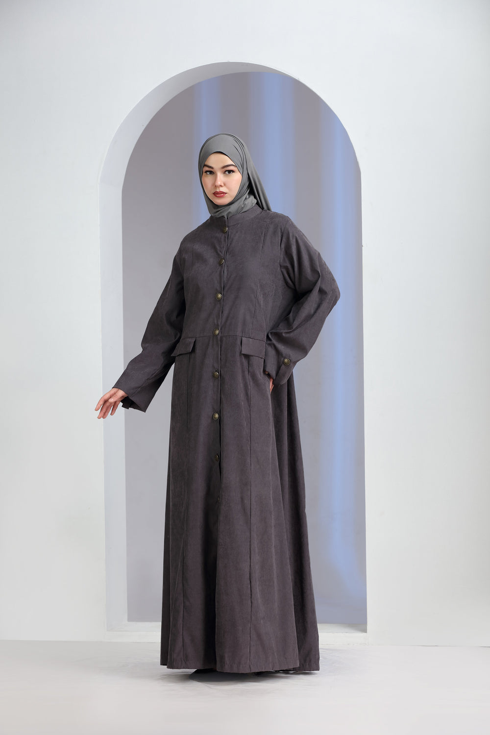 Dara Abaya Charcoal Grey