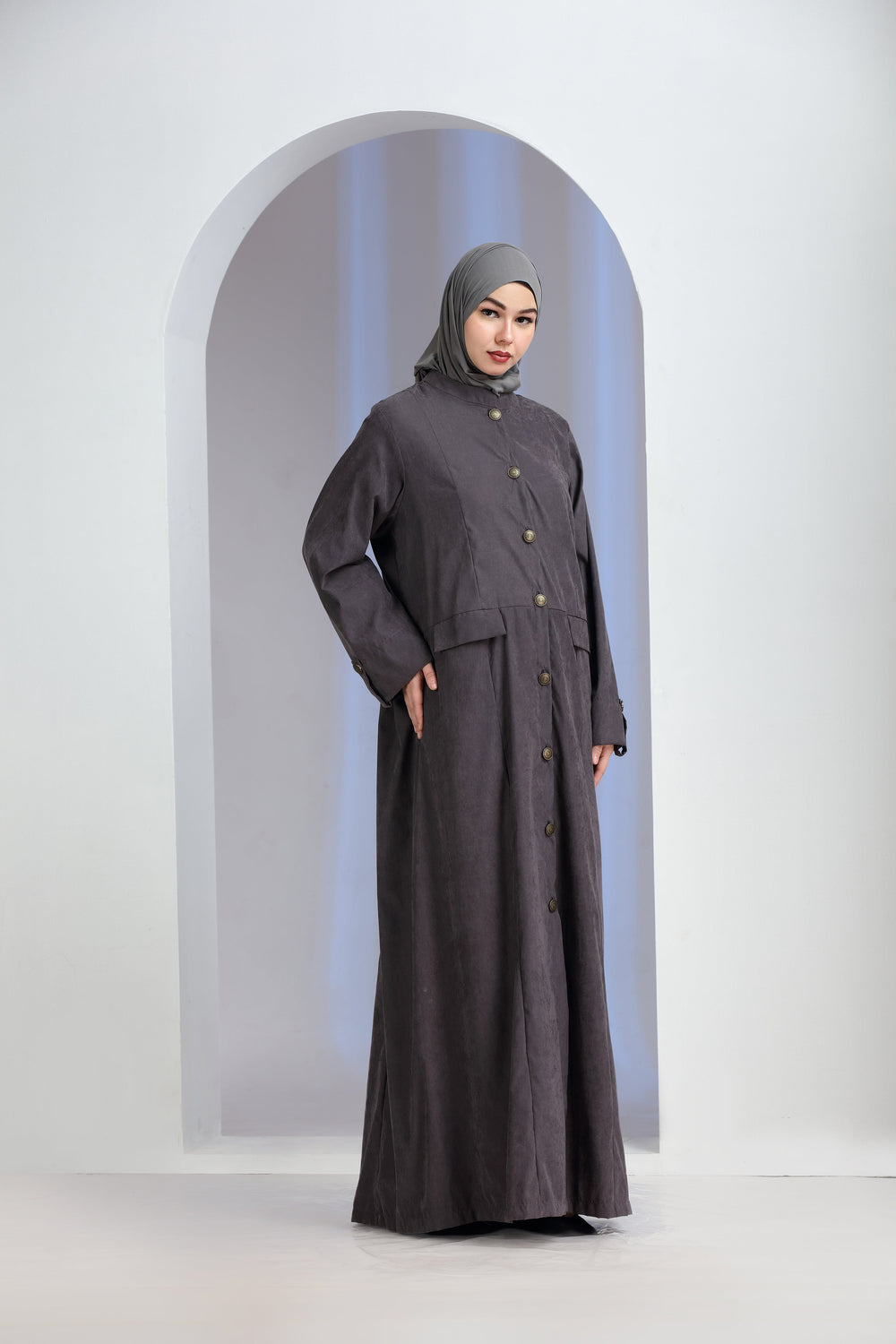 Dara Abaya Charcoal Grey