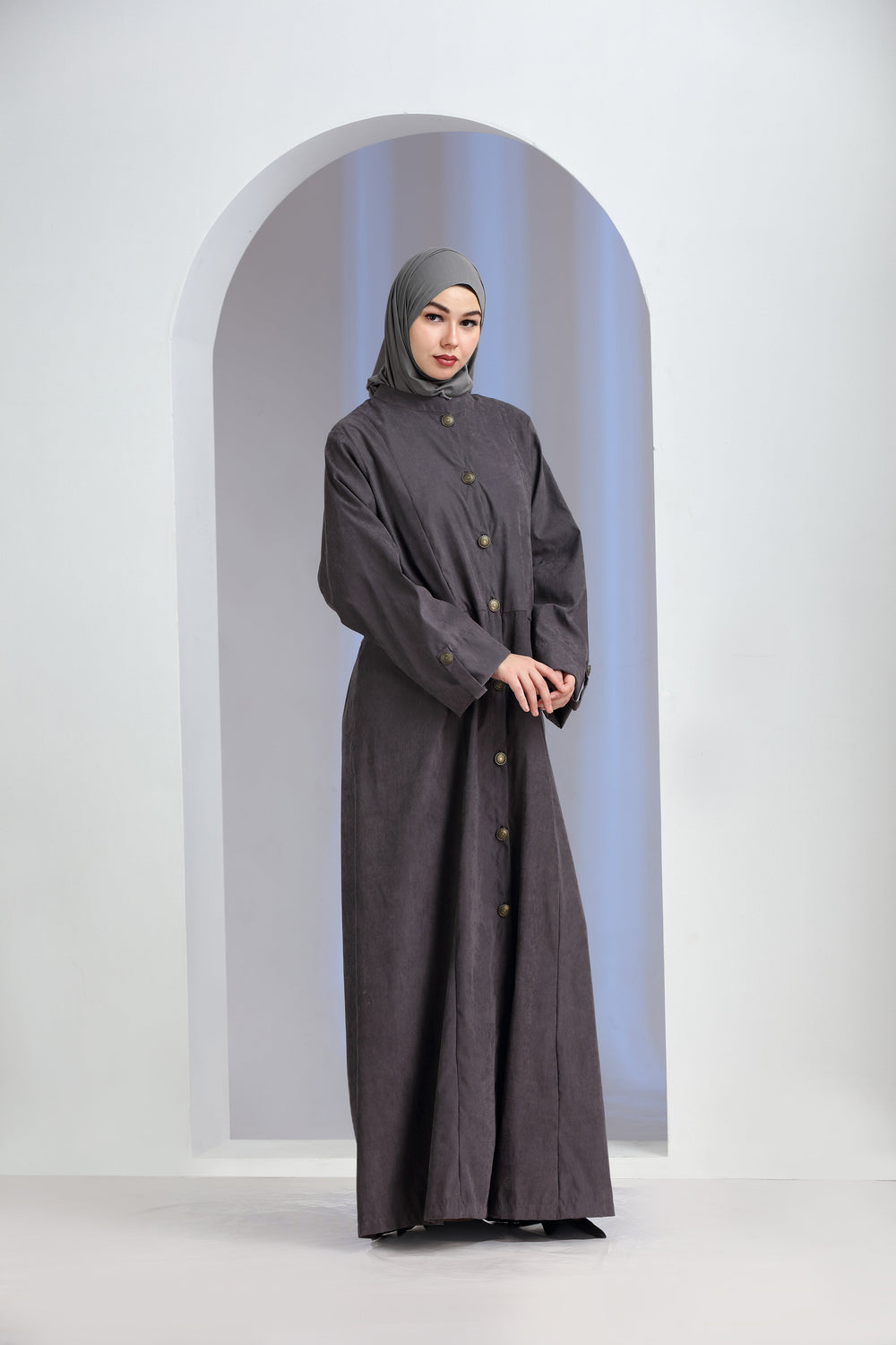 Dara Abaya Charcoal Grey