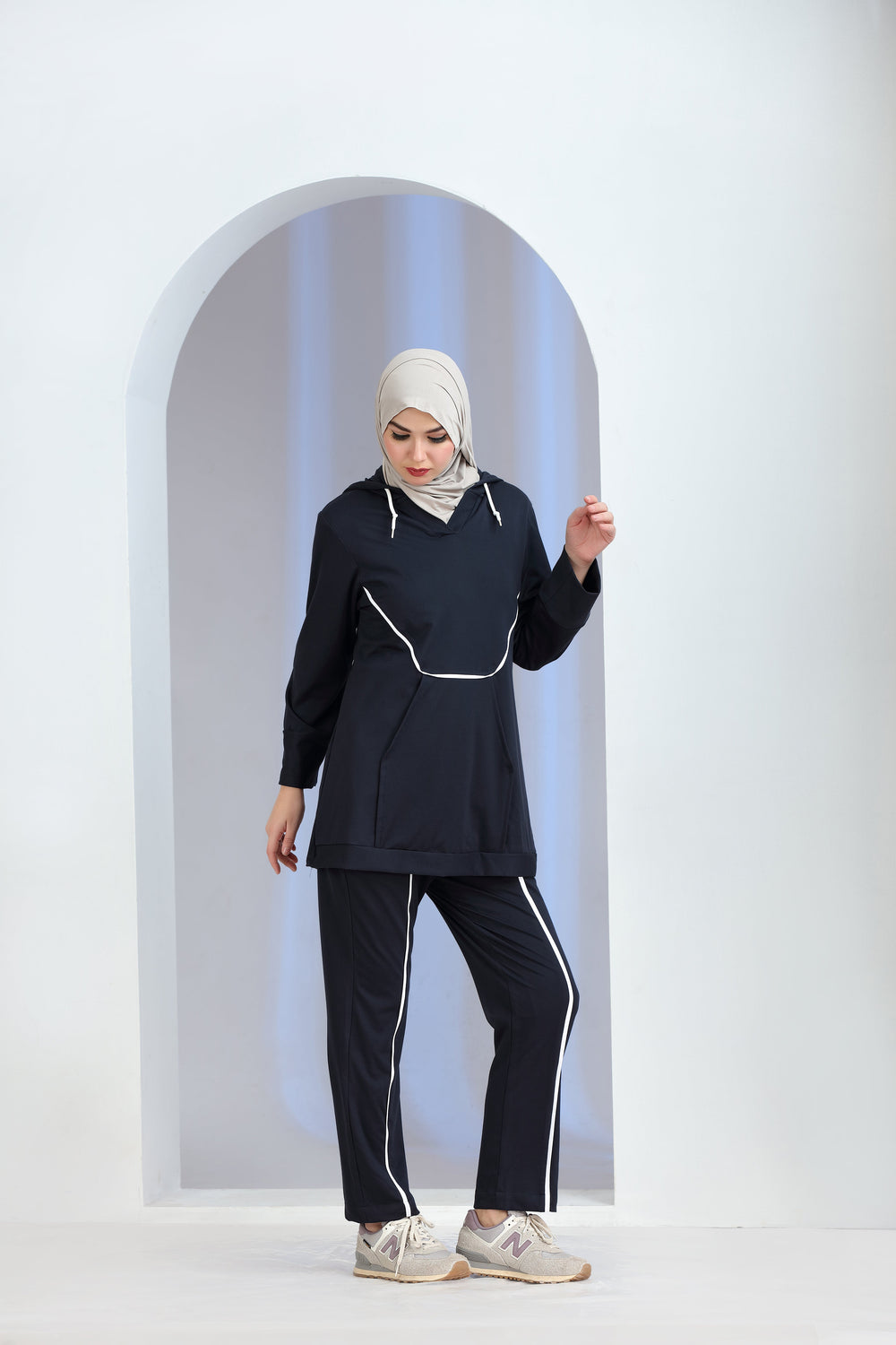 Vibrio Knit Co-ord Set Blue