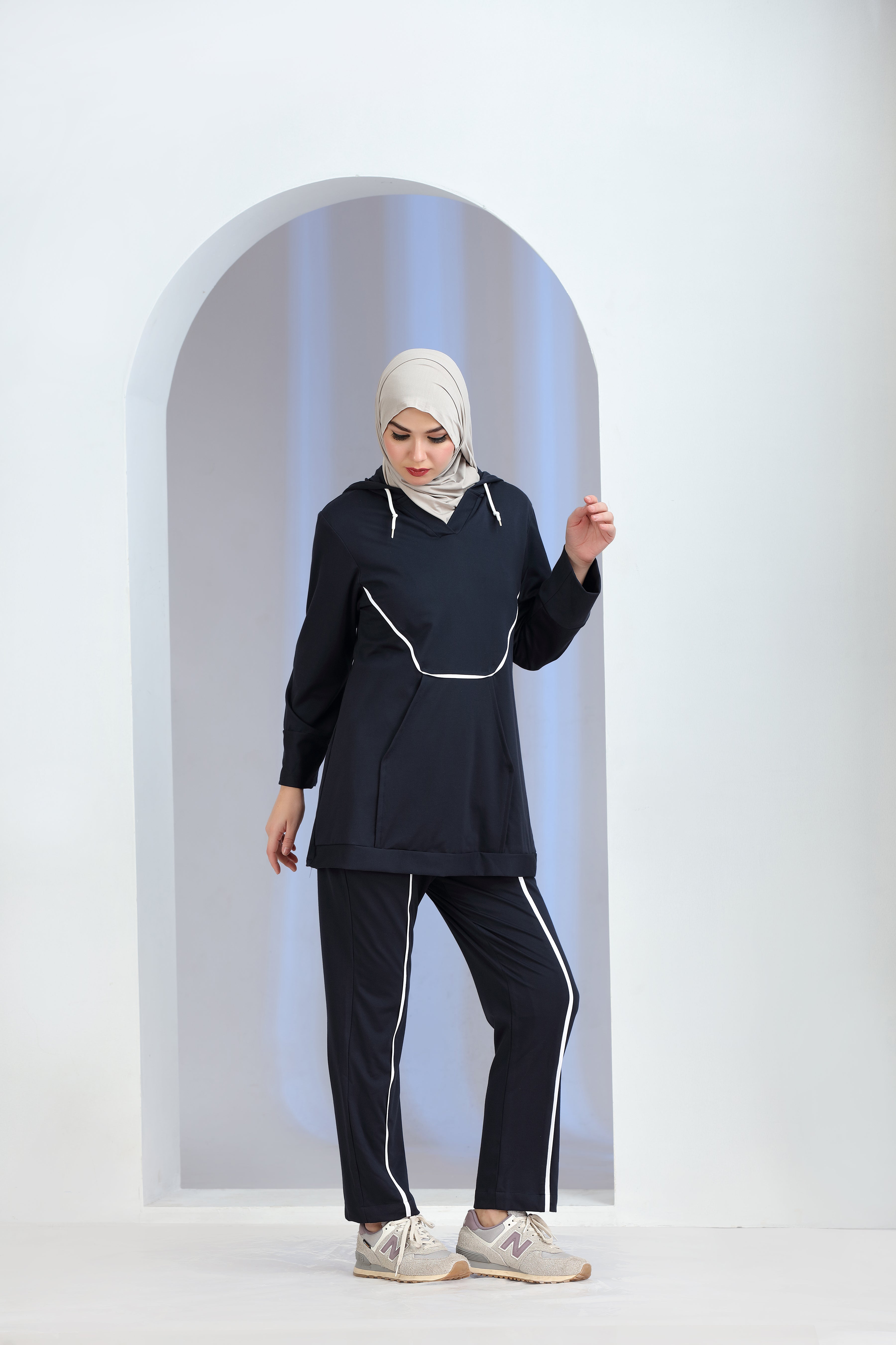 Vibrio Knit Co-ord Set Blue