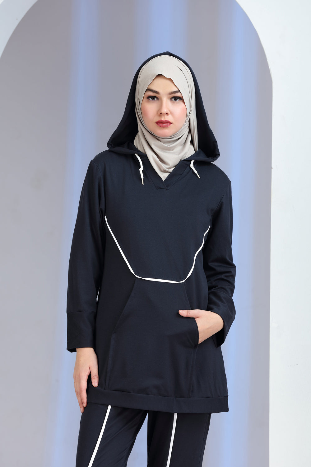 Vibrio Knit Co-ord Set Blue