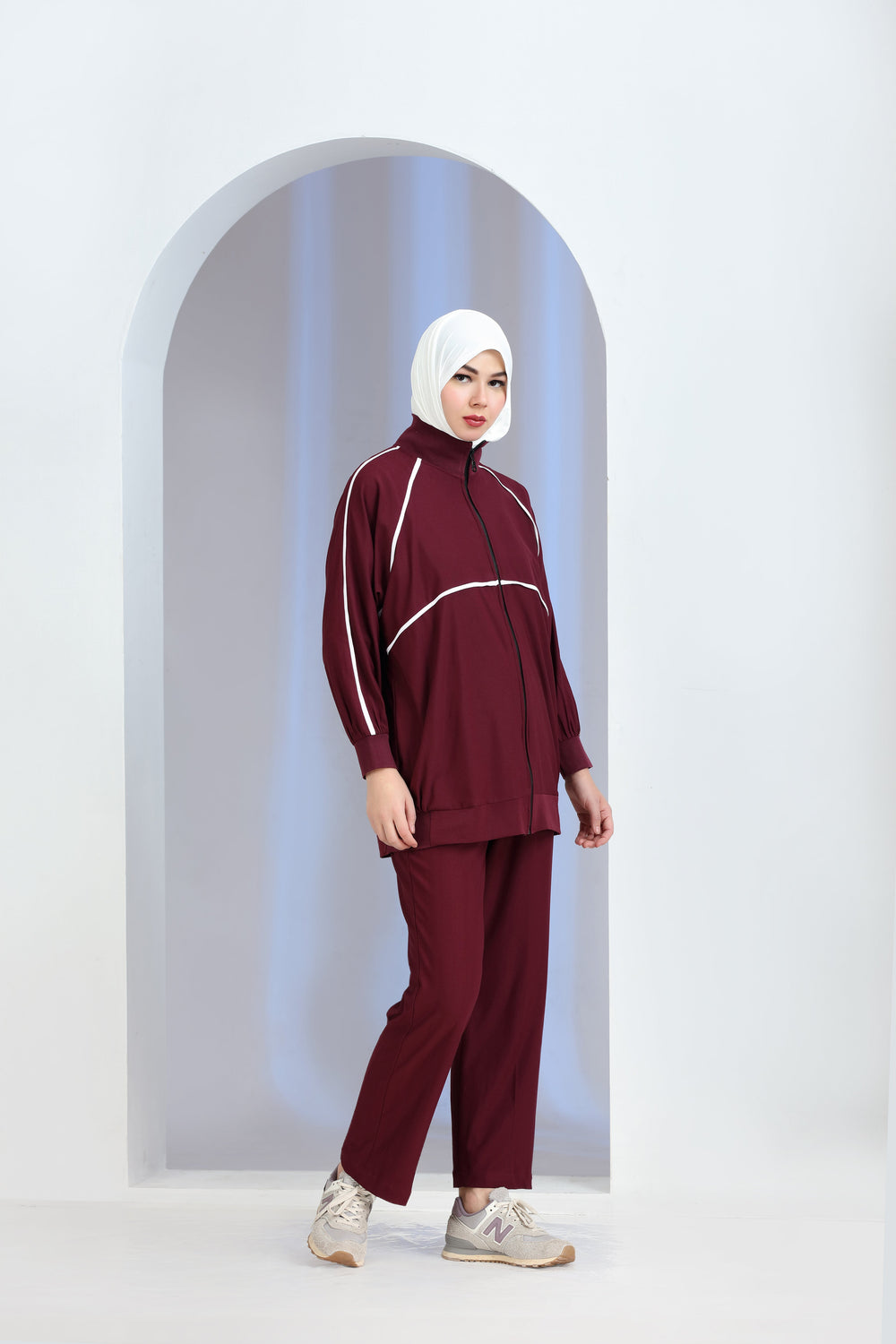 Velox Knit Co-ord Set Maroon