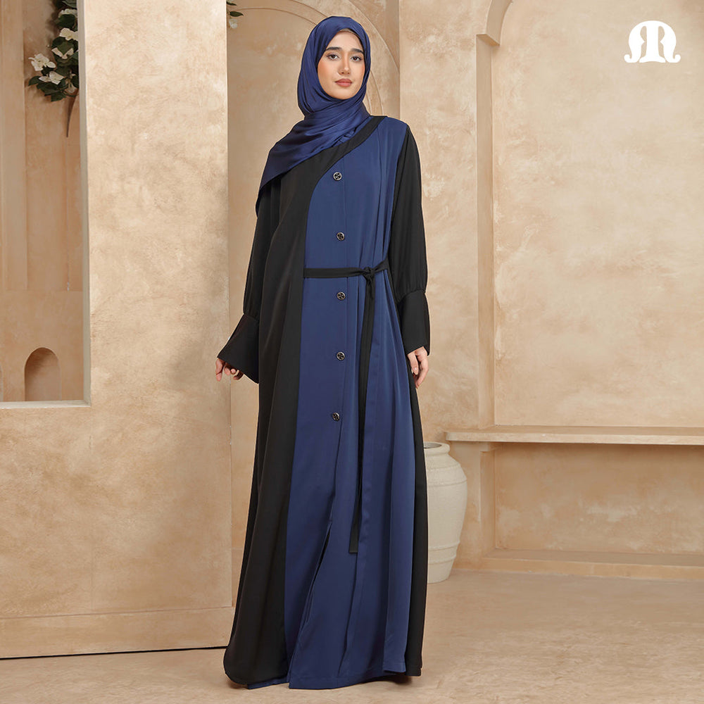 Caldo Navy Blue Abaya