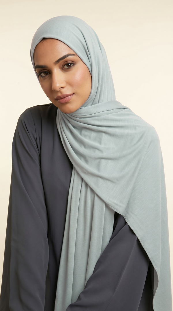 Premium Bamboo Jersey Hijab | Sage Mist