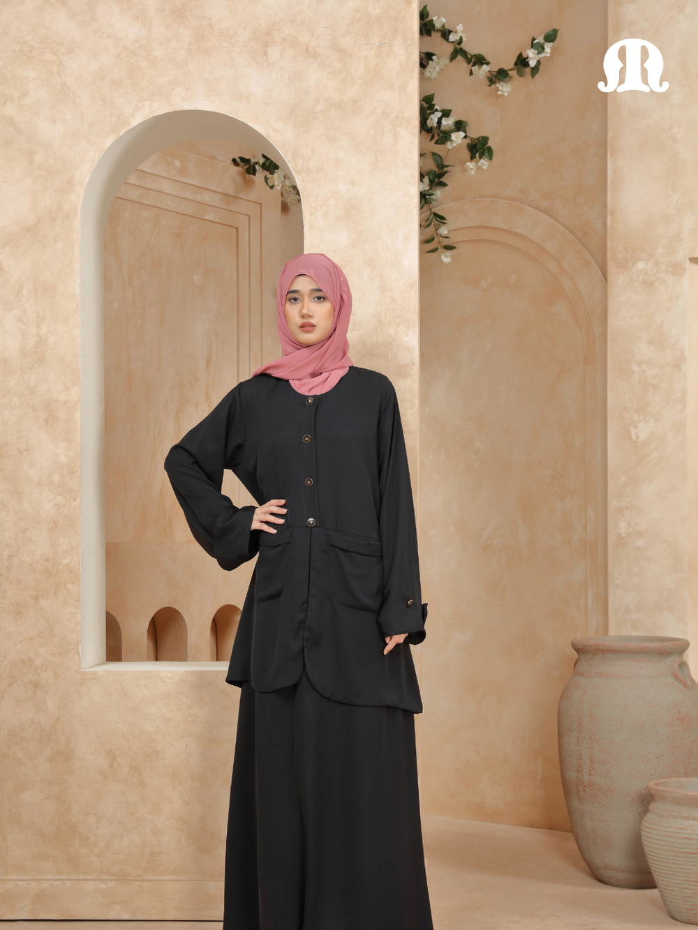 Riva Black Abaya
