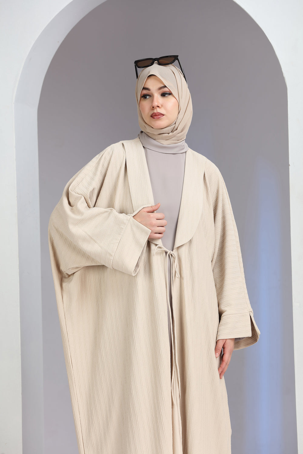 Aiza Shrug Kaftan Cream