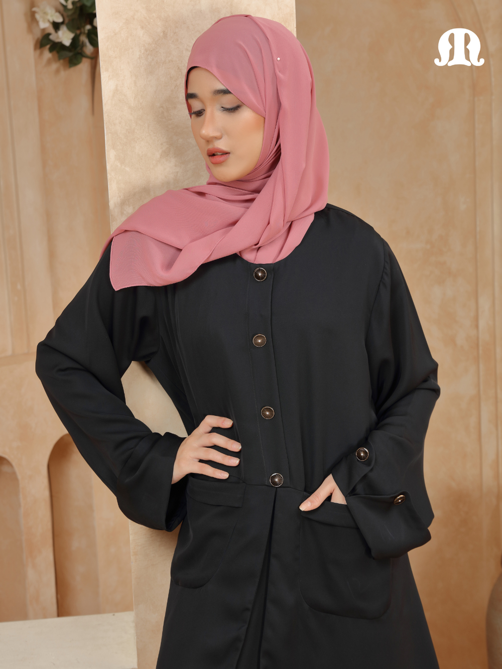 Riva Black Abaya