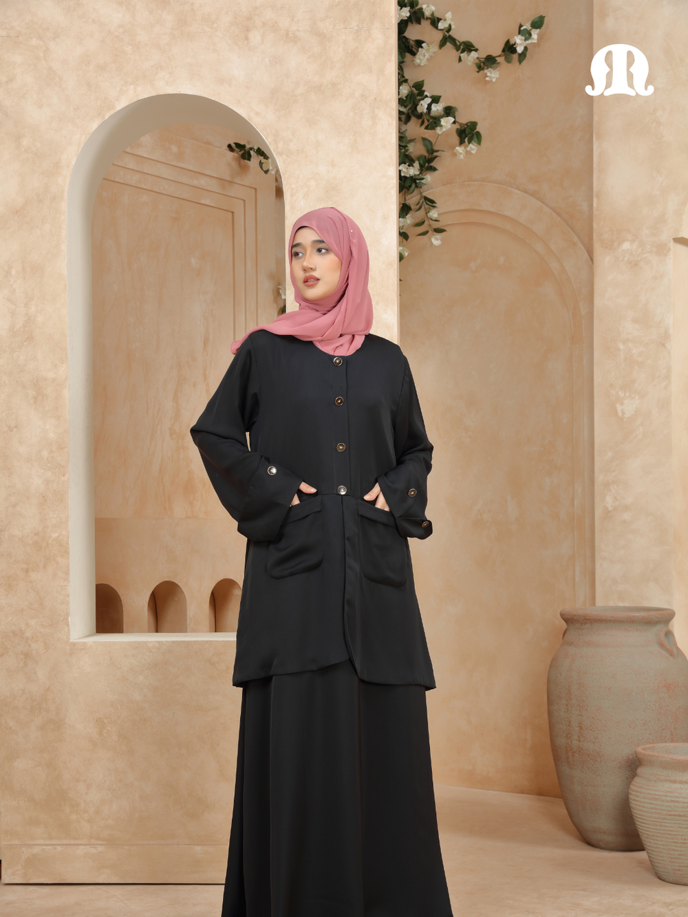 Riva Black Abaya