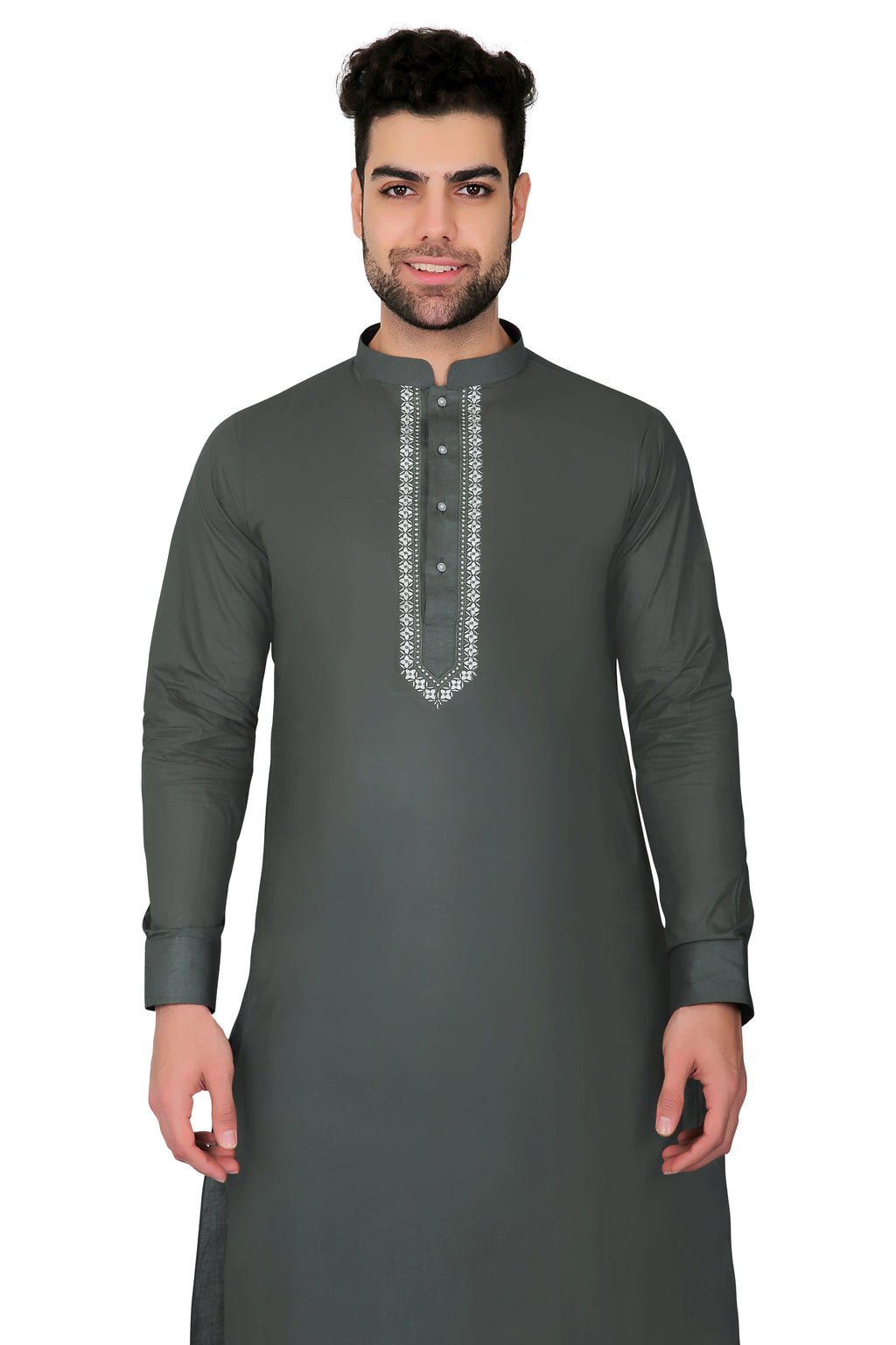 Ahyan Kurta Set Army Green