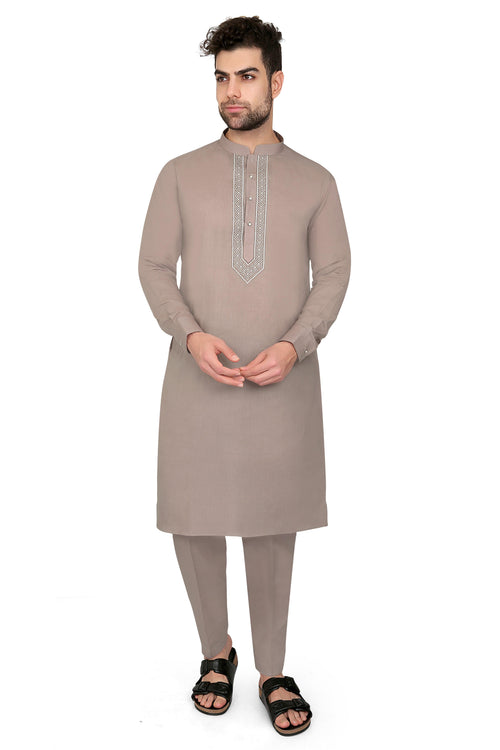 Ahyan Kurta Set Dark Pink