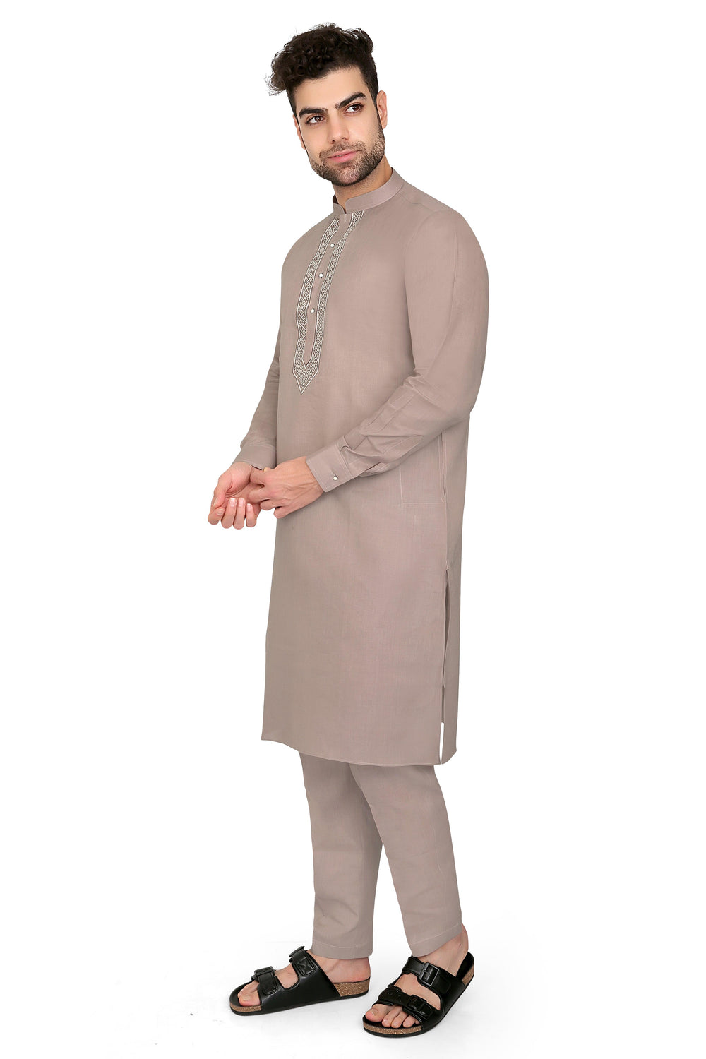 Ahyan Kurta Set Dark Pink
