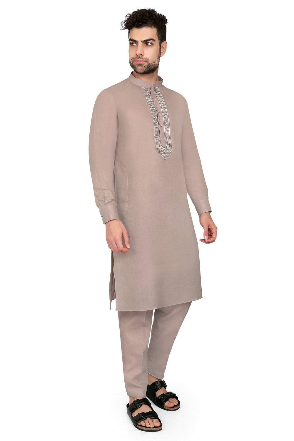 Ahyan Kurta Set Dark Pink