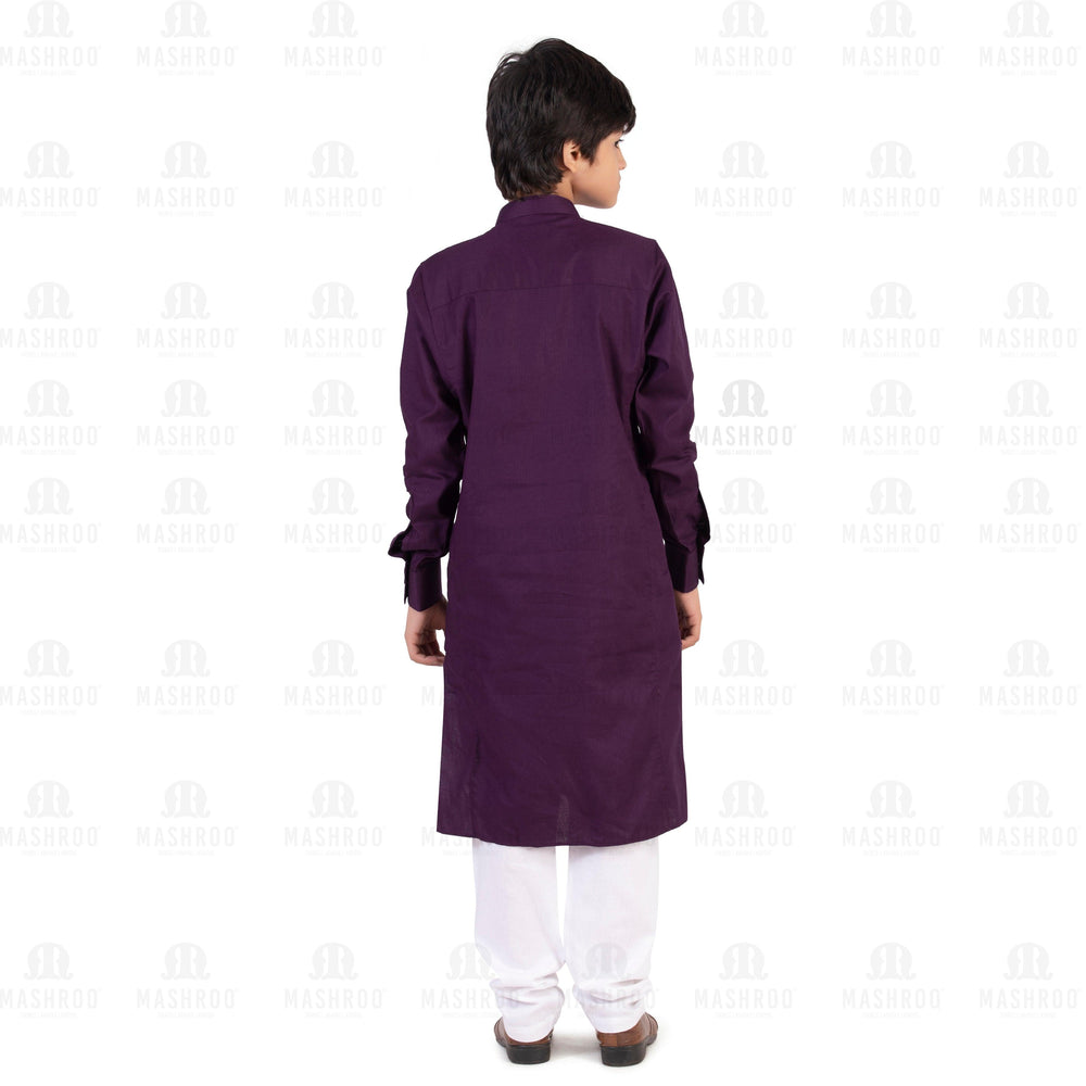 Purple Kali Kurta for Kids - Mashroo