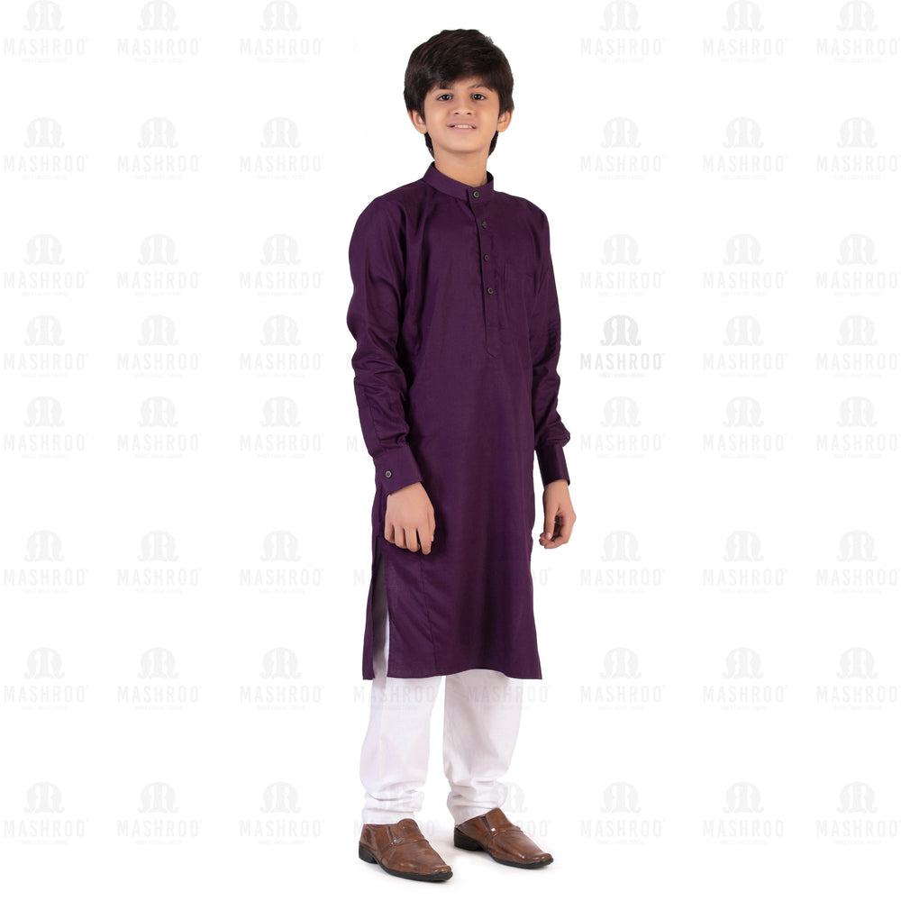 Purple Kali Kurta for Kids - Mashroo