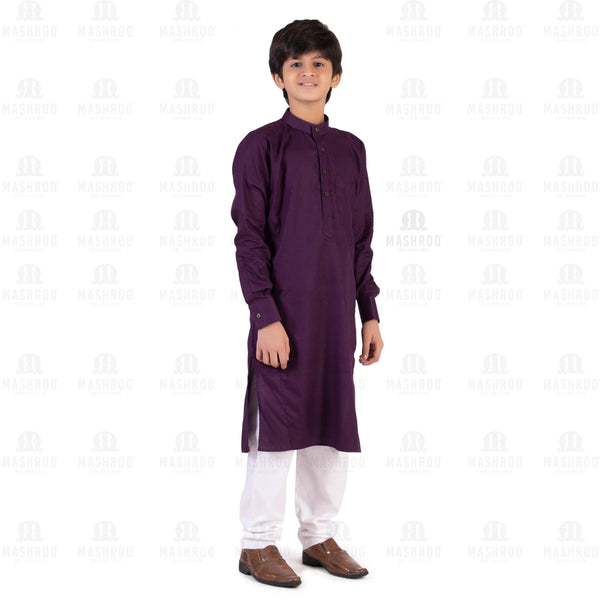 Purple Kali Kurta for Kids