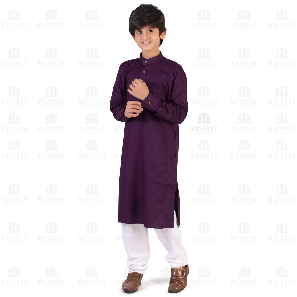 Purple Kali Kurta for Kids - Mashroo