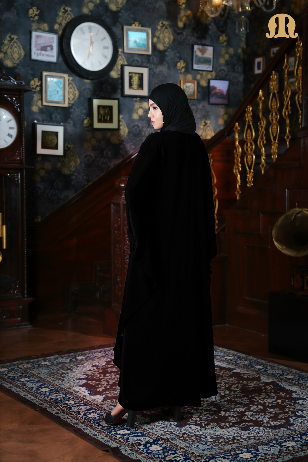 Tartan Kaftan Black