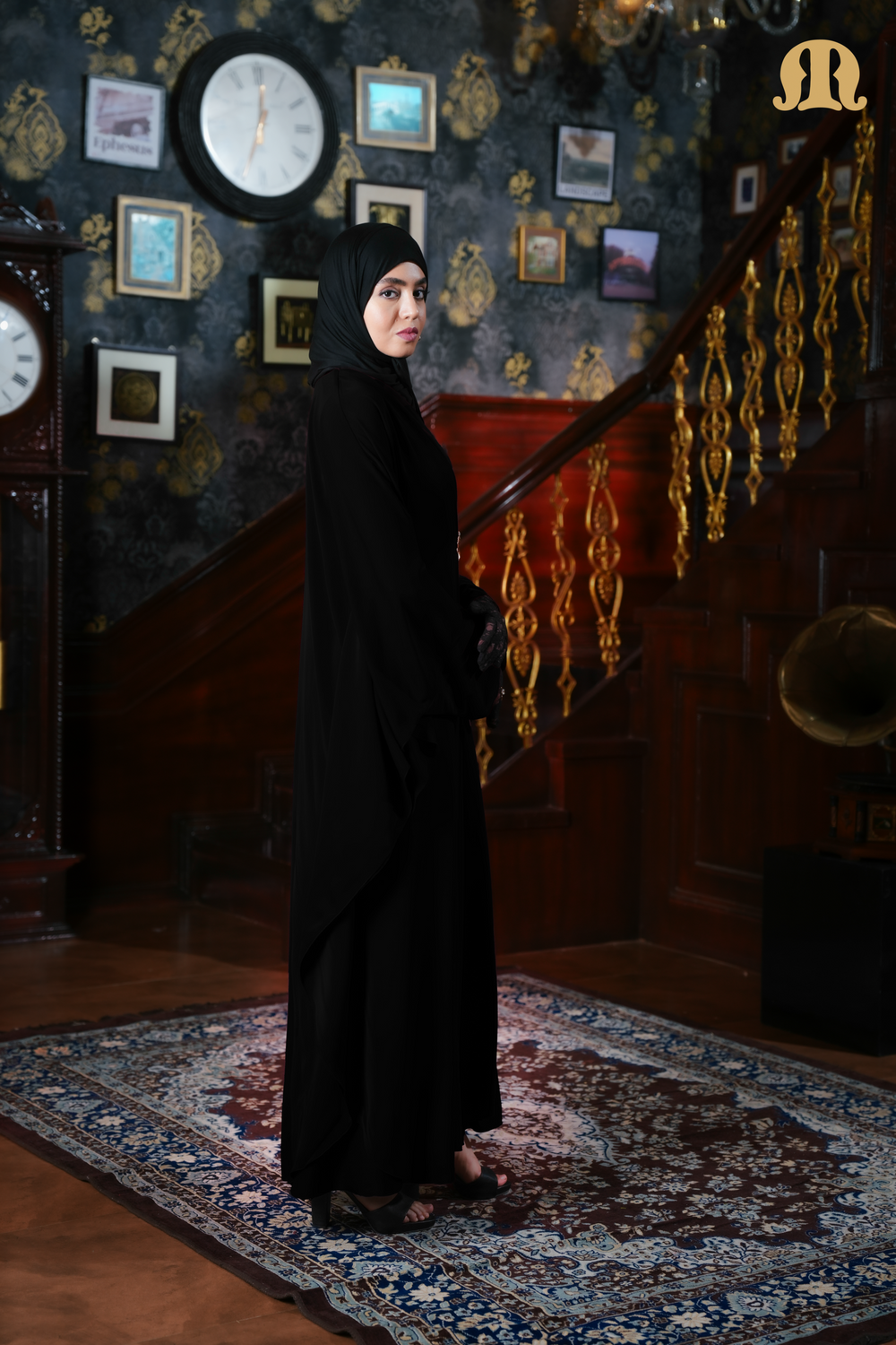 Tartan Kaftan Black