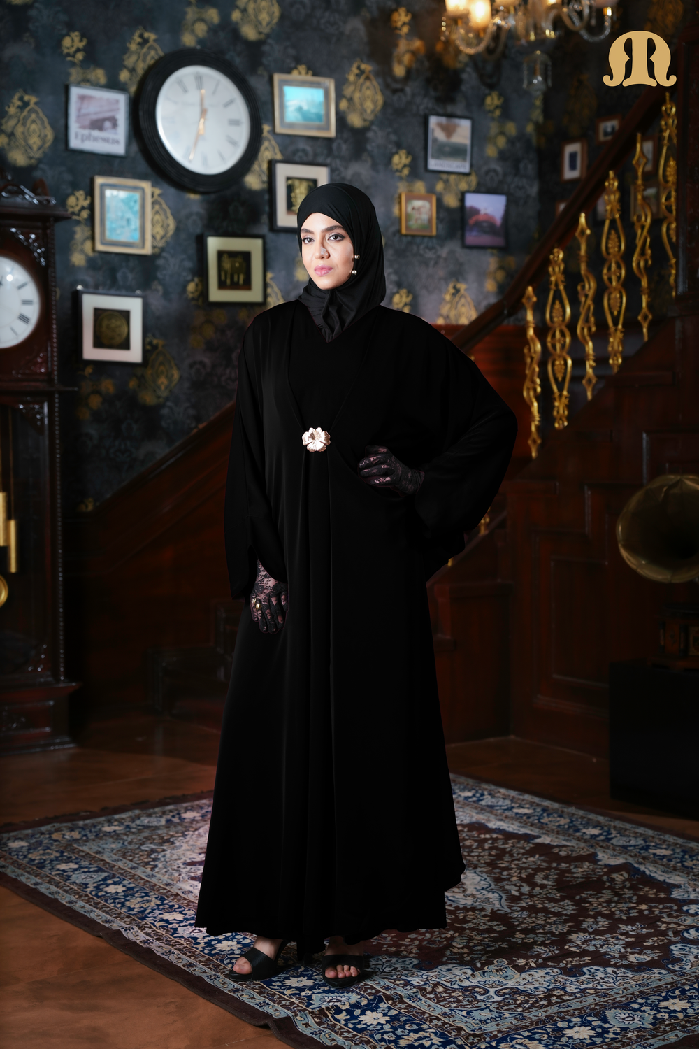 Tartan Kaftan Black