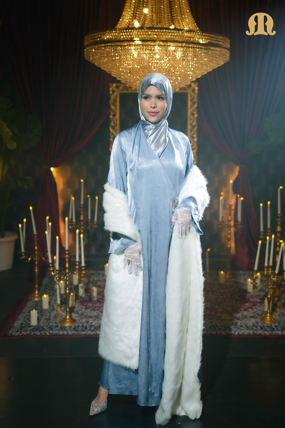 Snowdon Abaya Light Blue