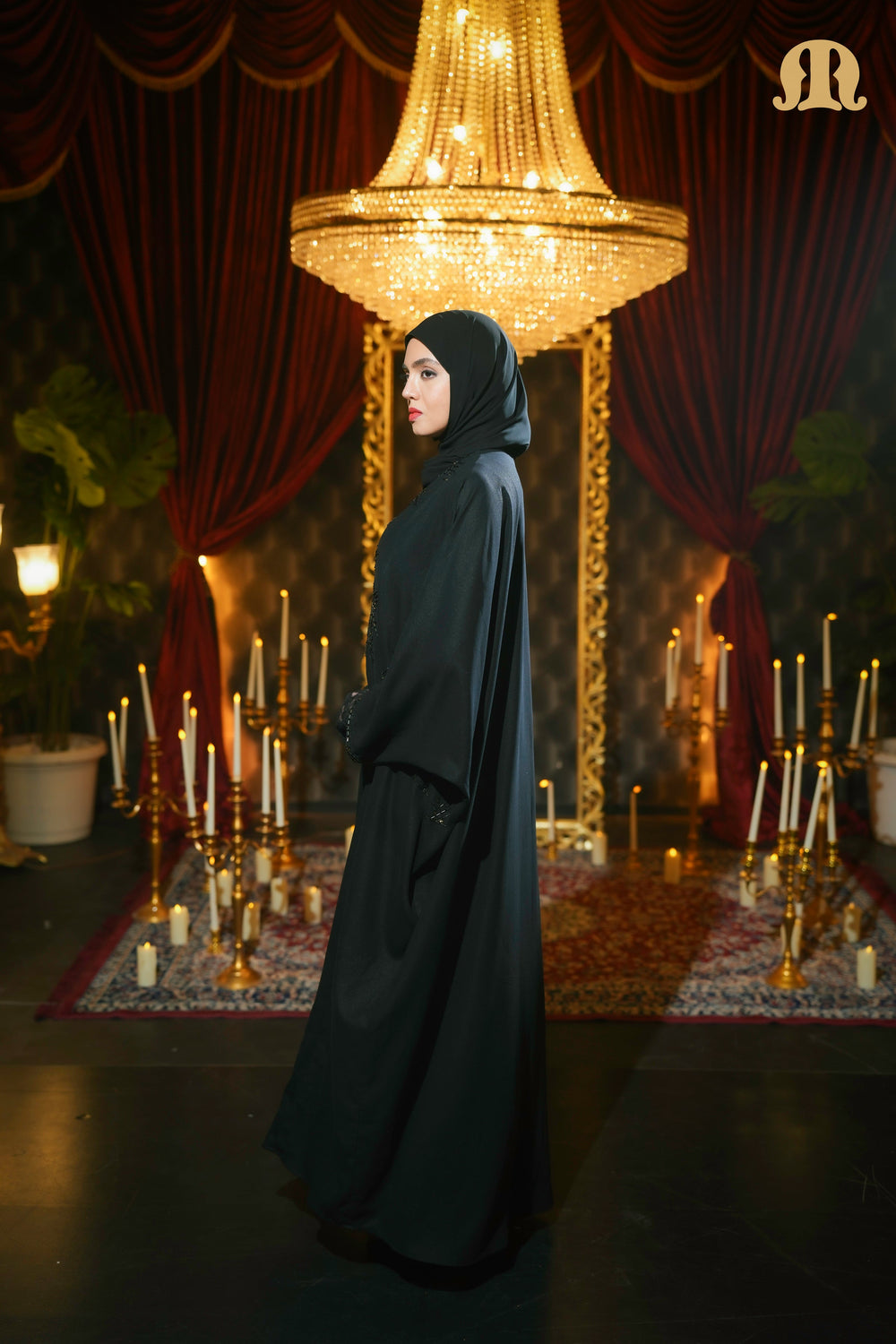 Dora Handwork Kaftan Black