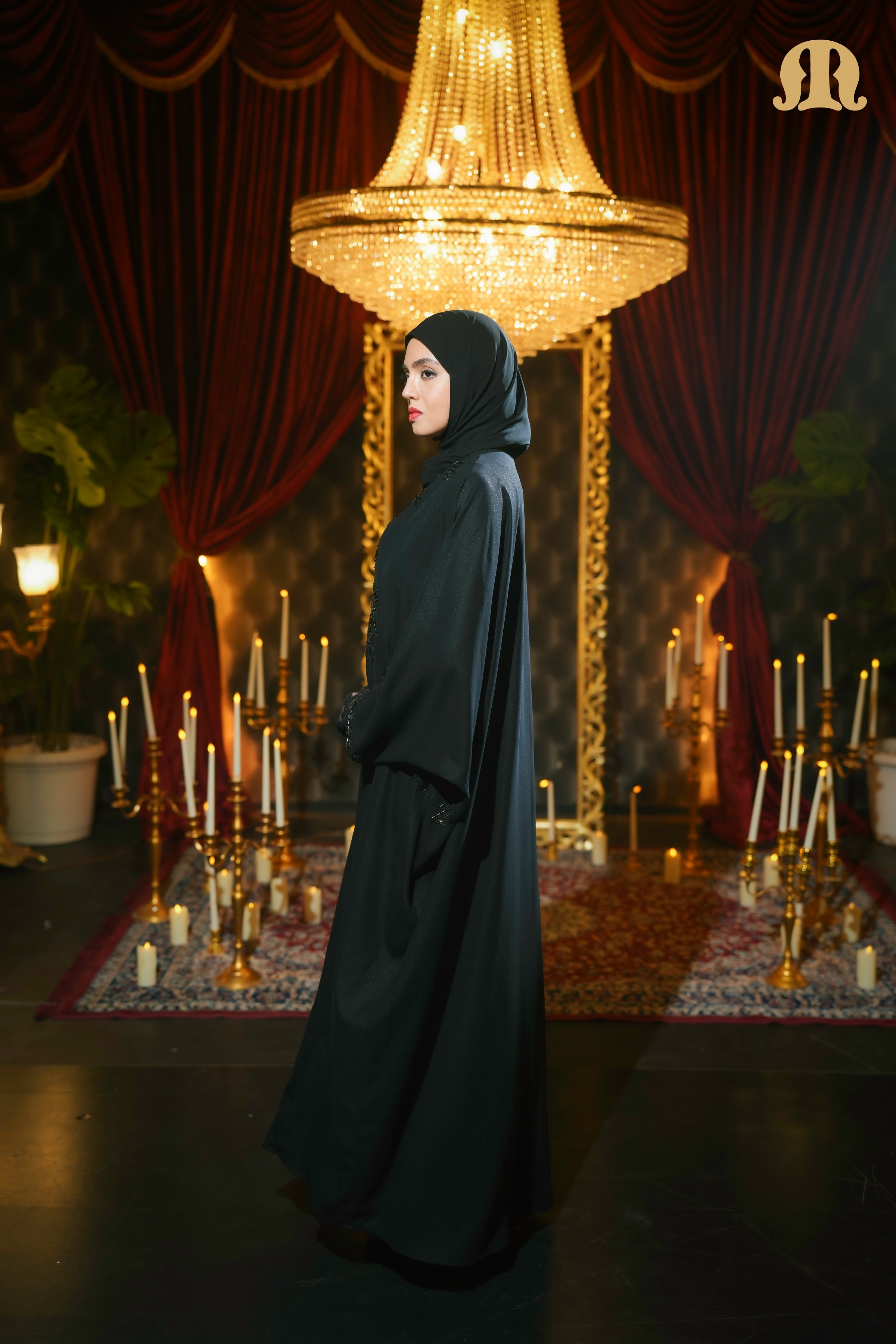 Dora Handwork Kaftan Black