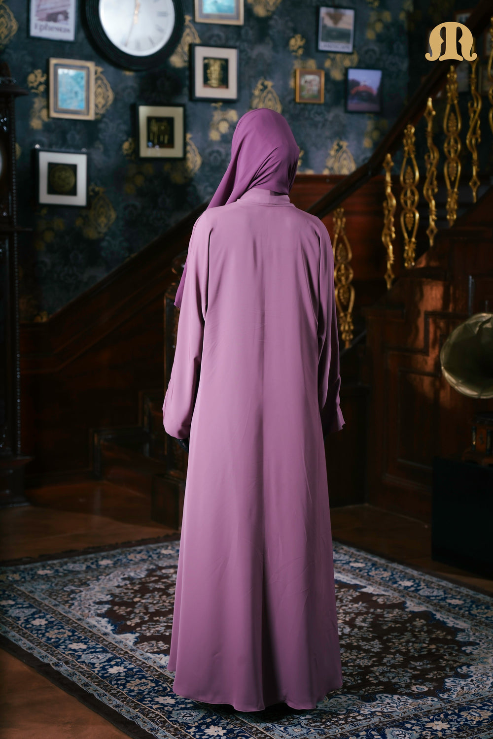 Gwen Lilac Handwork Abaya