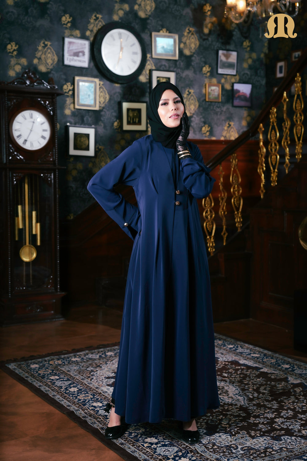 Calcedonia Abaya Royal Blue