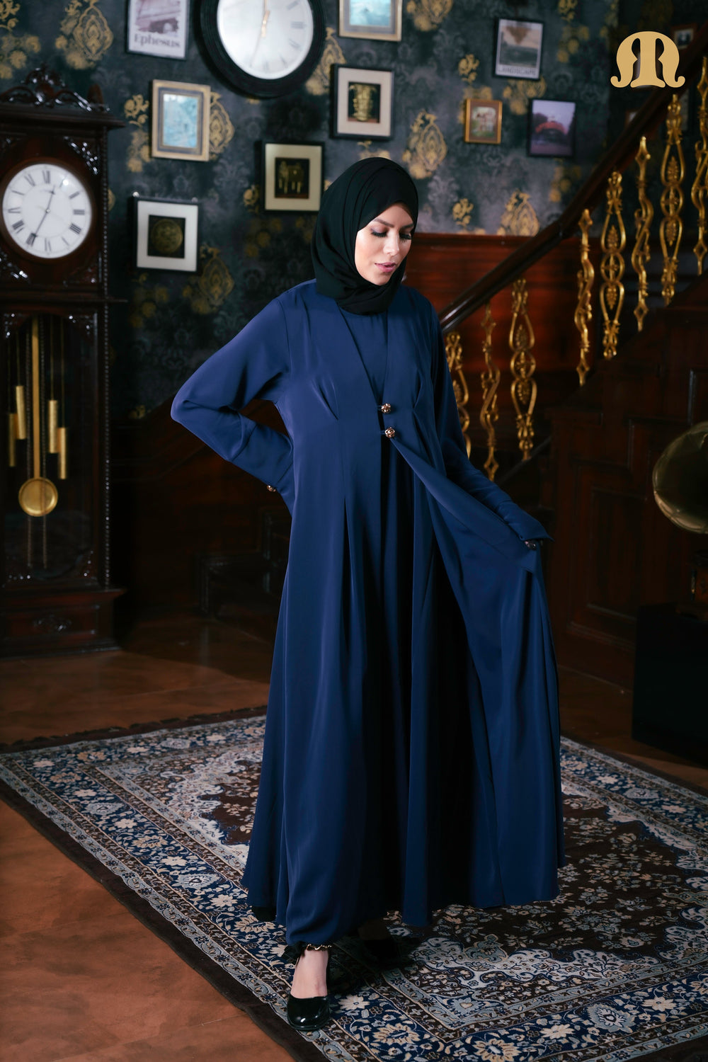 Calcedonia Abaya Royal Blue