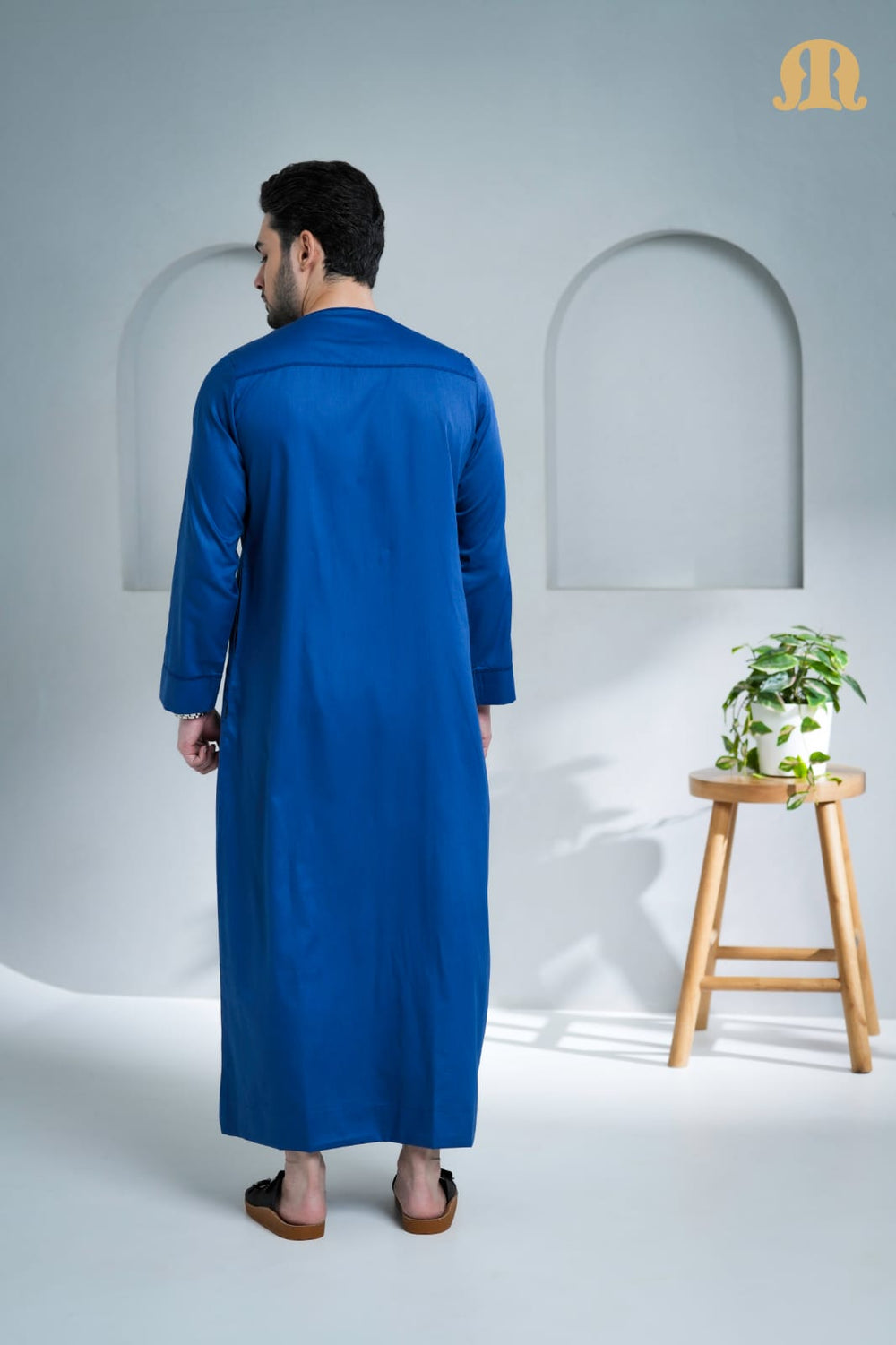 Kurvig Omani Thobe Blue For Men