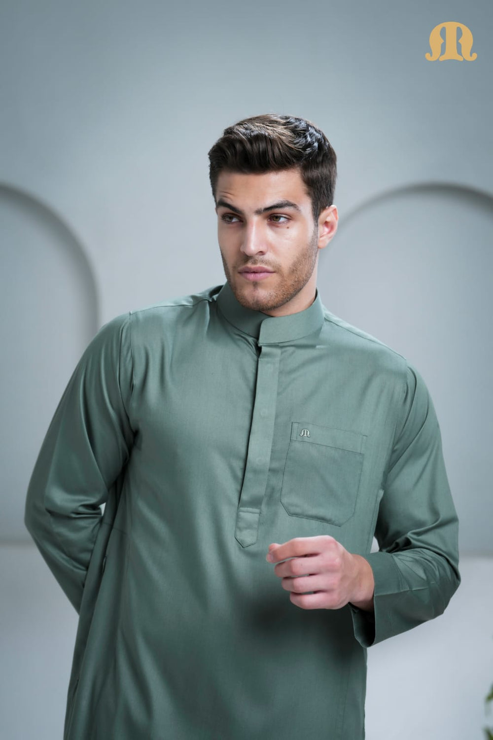 Kurvig Saudi Thobe Green 2.0 for Men