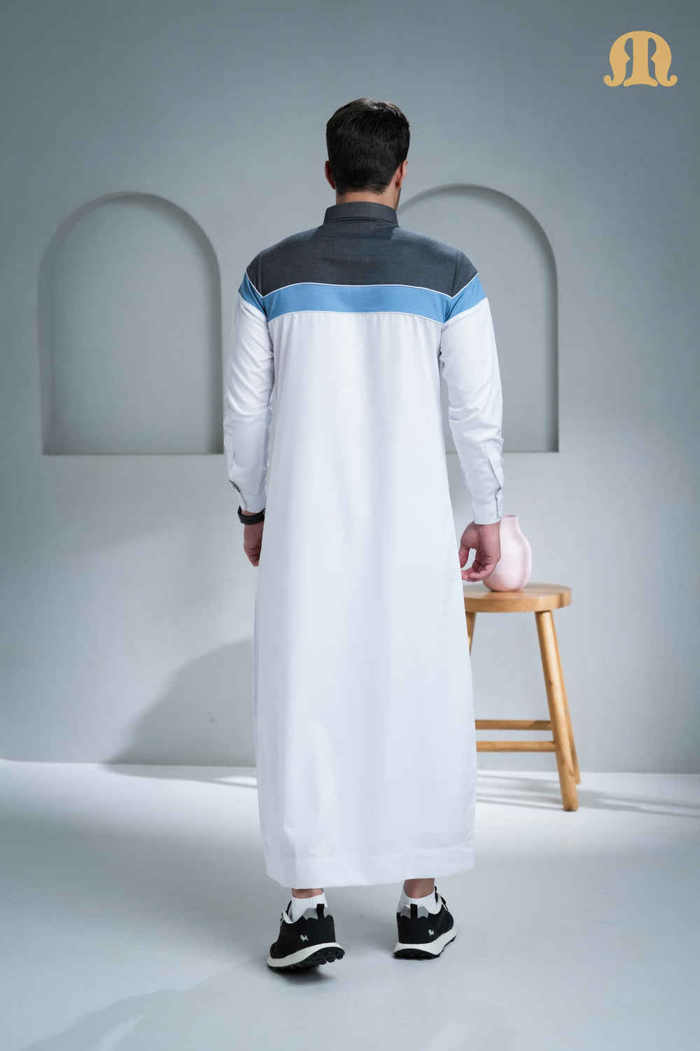 Belloumi White Thobe For Men