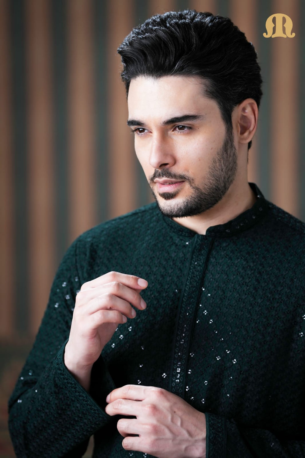 Haydos Chikankari Kurta Green 2.0 for Men