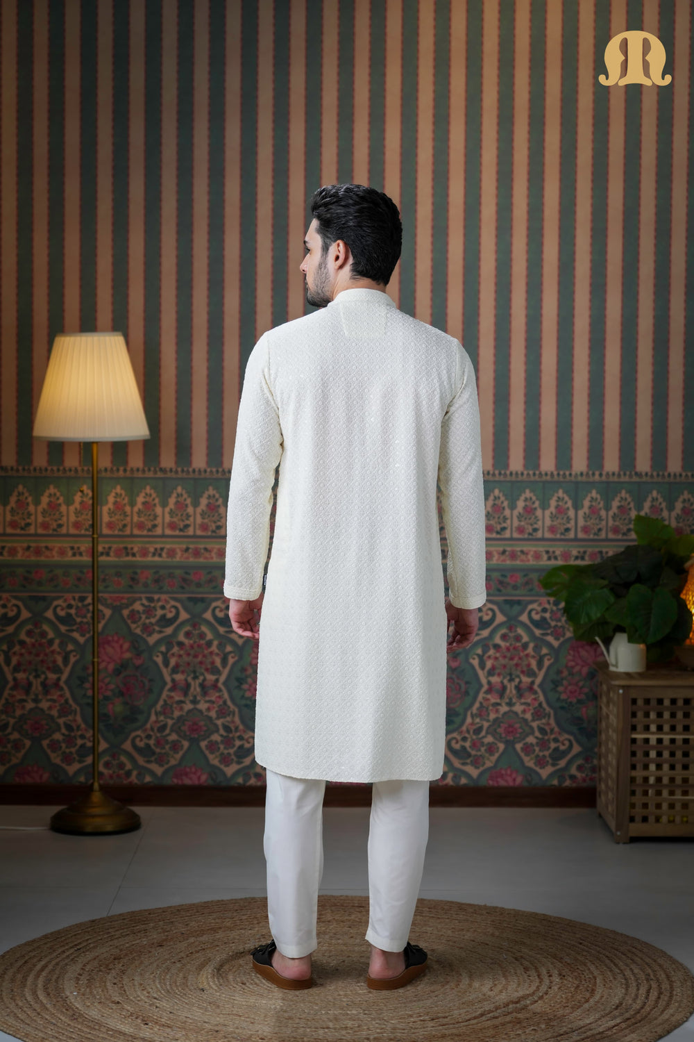 Haydos Chikankari Kurta Cream 2.0 for Men